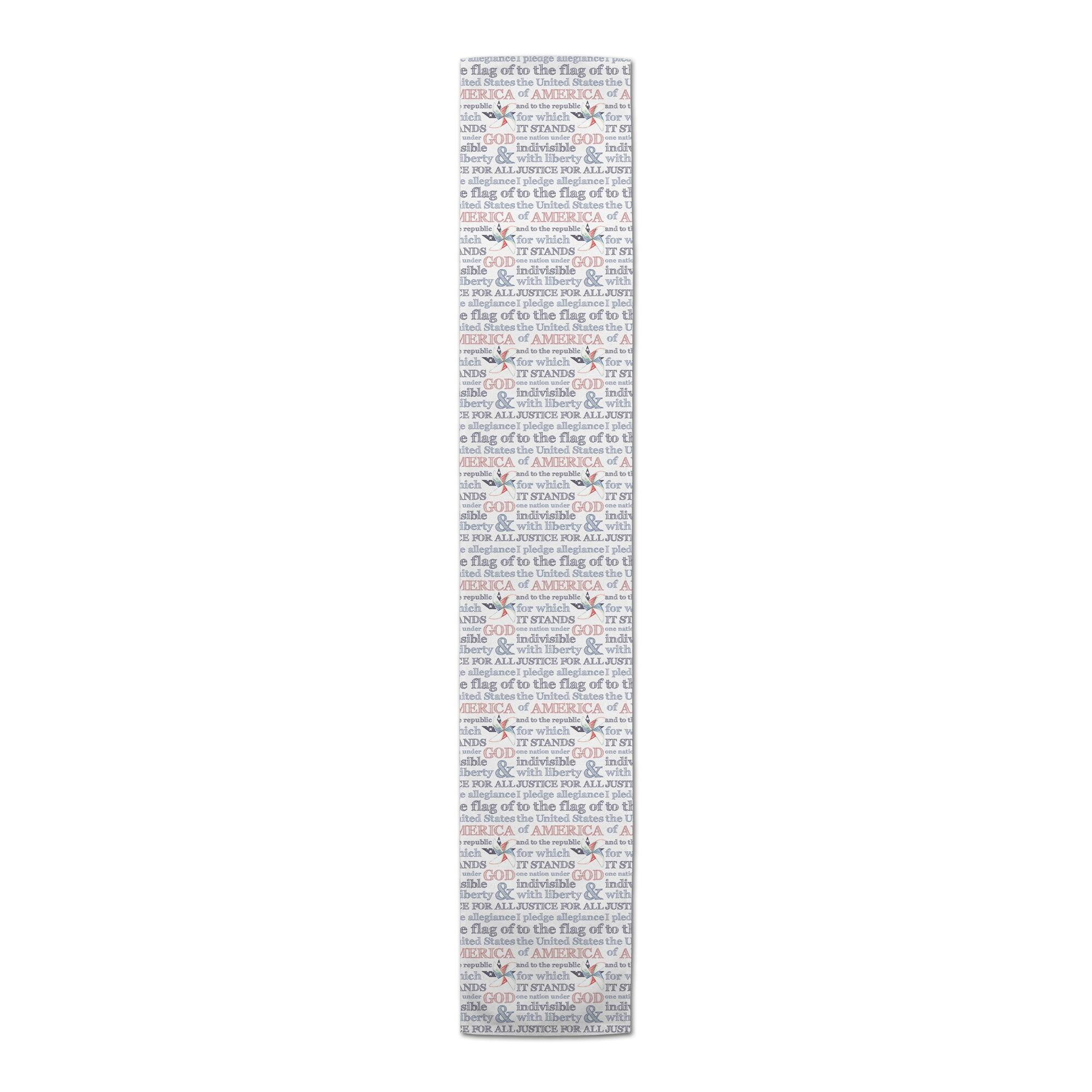 Pledge of Allegiance Poly Twill Table Runner
